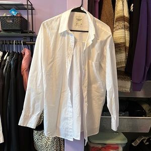 Abercrombie & Fitch Oversized White Button Up